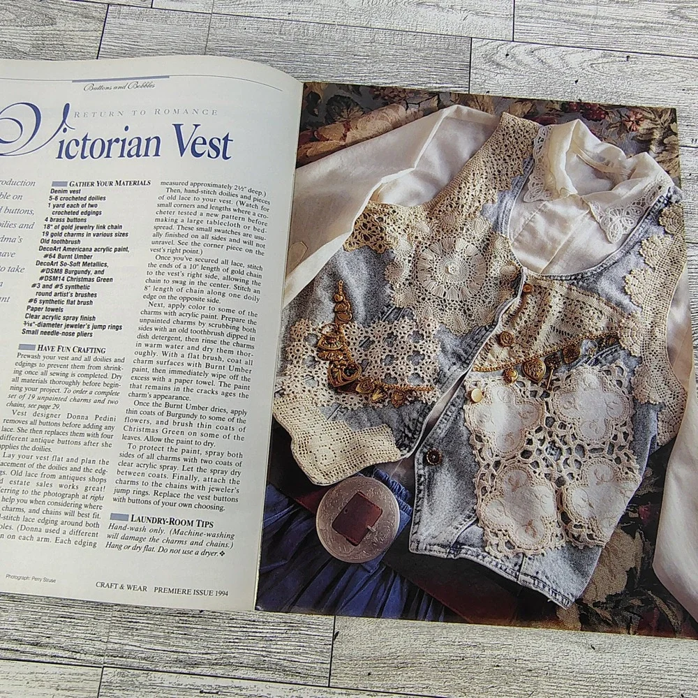 Better Homes & Gardens Craft & Wear Magazine 1994 Premier Issue Vintage Patterns